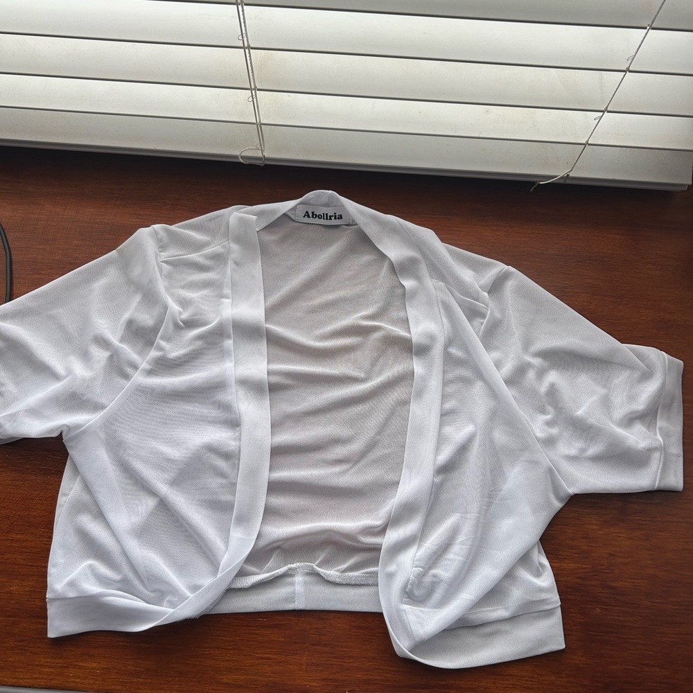 Women's White Cardigan Sweater